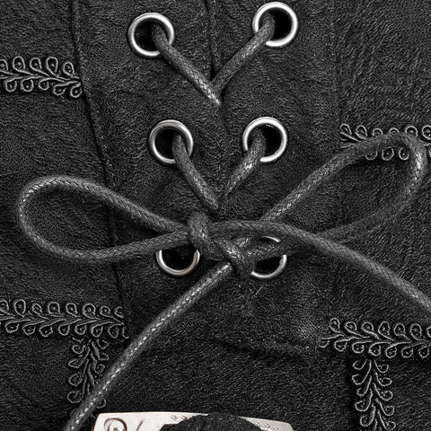 Retro Jacquard Stickerei Herren Gothic Rock
