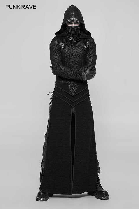 Retro Jacquard Stickerei Herren Gothic Rock