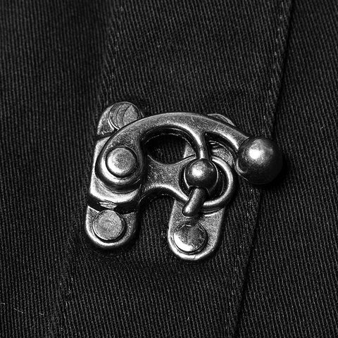 Persönlichkeit Metal Buckle Design Punk Shirt für Männer