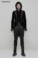 Wunderschöner Tailcoat Velvet & amp; Jacquard Herren Gothic Dress Coat