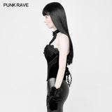 Gothic Gorgeous Velvet & amp; Spitzenbrust Korsett ohne Knochen