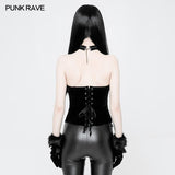 Gothic Gorgeous Velvet & amp; Spitzenbrust Korsett ohne Knochen