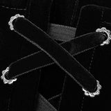 Gothic Gorgeous Velvet & amp; Spitzenbrust Korsett ohne Knochen