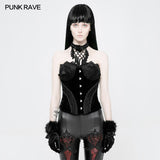 Gothic Gorgeous Velvet & amp; Spitzenbrust Korsett ohne Knochen