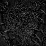 Wunderschönes ärmelloses Gothic T-Shirt mit Kordelzug für Frauen