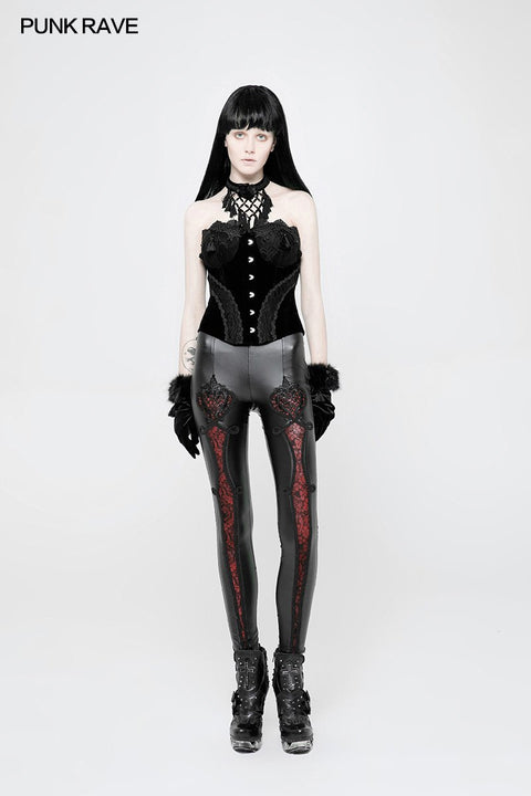 Vampir Sweet Love Leder Gothic Leggings