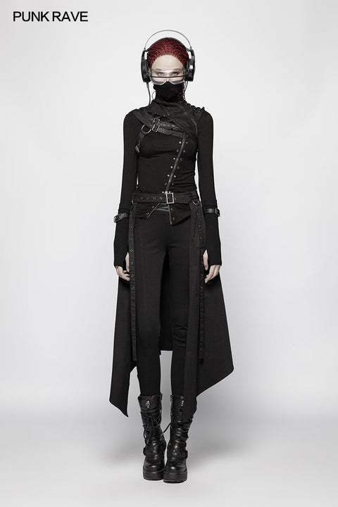 Steampunk geprägtes Lederhalsband und Schultergurtzubehör für Frauen