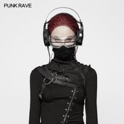 Steampunk geprägtes Lederhalsband und Schultergurtzubehör für Frauen