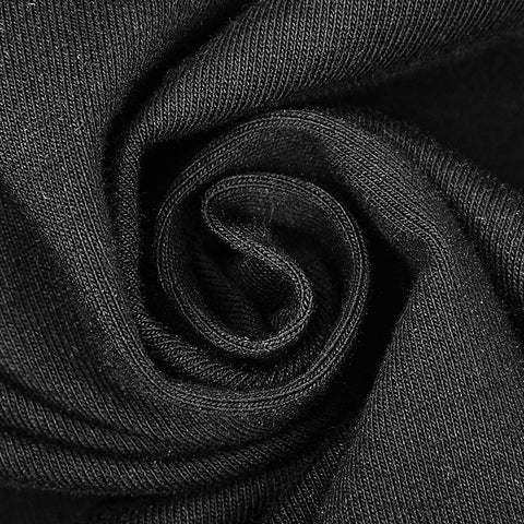 Gothic Diablo Slit Kleid für Damen mit ausgehöhltem Mondmuster
