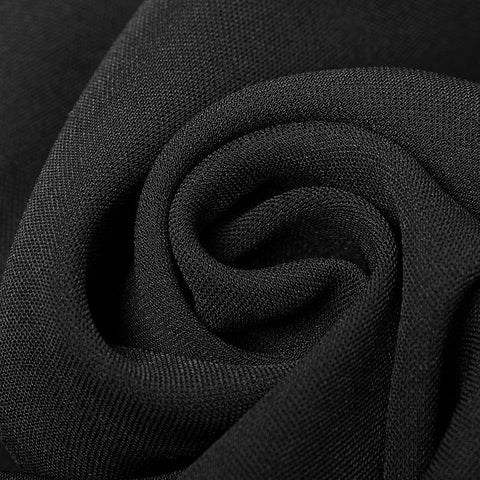 Elegantes Gothic-Kleid mit Chiffon-V-Kragen und Spitze