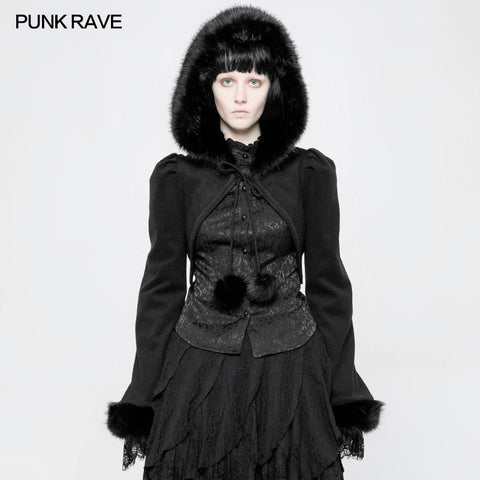 Lolita Soft Woollen Hooded Bolero Schöner kurzer Mantel