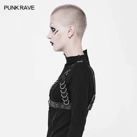Punk Metall Leder Brustgeschirr Zubehör