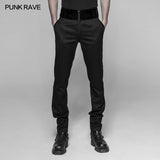 Dracula Gothic Pants Hose mit dunklen Streifen und Bund mit Samtmuster