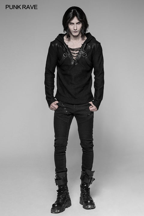 Dark Evil Dragon Pullover Mosaik Punk Hoodies für Männer