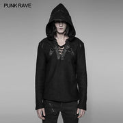 Dark Evil Dragon Pullover Mosaik Punk Hoodies für Männer