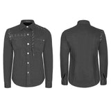 Herren Punk Tie Rope Persönlichkeit Shirt mit Doppeltasche