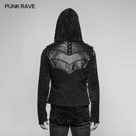 Punk Warrior Leder Nähte Persönlichkeit Brustschutz Weste