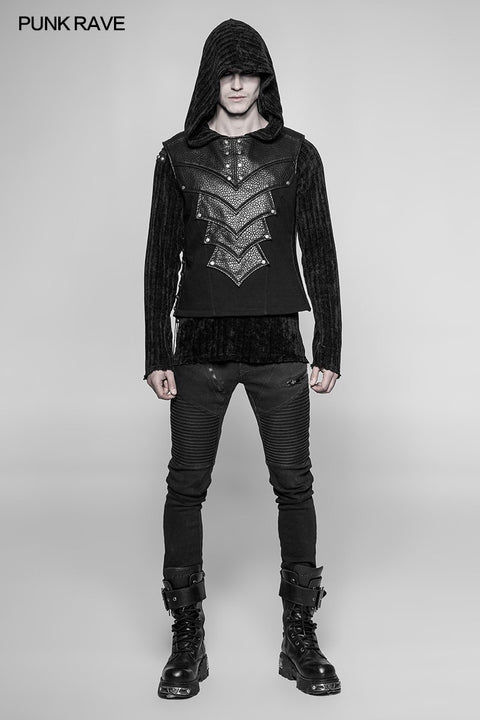 Punk Warrior Leder Nähte Persönlichkeit Brustschutz Weste