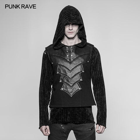 Punk Warrior Leder Nähte Persönlichkeit Brustschutz Weste