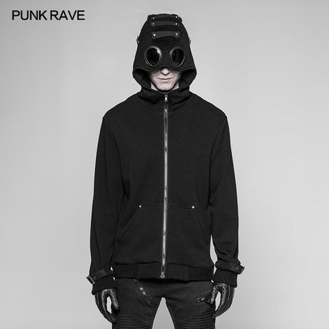 Punk Pilot Persönlichkeit Kapuzenjacke Kaschmirpullover Strickjacke für Männer