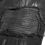 Herren Punk Decadent Crack Personality Pants Handbemalte Hose