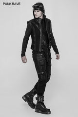 Herren Punk Decadent Crack Personality Pants Handbemalte Hose