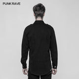 Herren Punk Pure Cotton Persönlichkeit Shirt Mit Mosaik Niet Dekoration