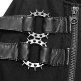 Persönlichkeit Reißverschluss Tasche Punk Hose Leder Spleißhose für Männer