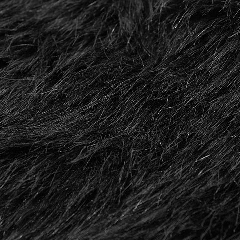 Royal Alliance Warlord Punk gesprenkelte Texturen Dicker langer Mantel mit abnehmbarem Kunstpelzkragen