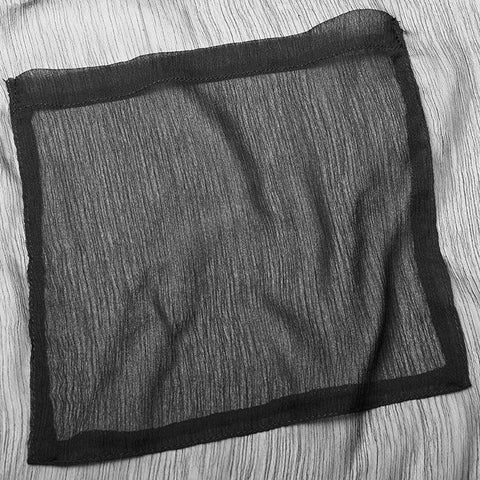 Minimalistischer Chiffon-Gothic-Mantel der Frauen mit großem Zaubererhut Sommer-Geheimnis-Licht-elegante Oberbekleidung