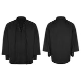 Retro Gothic Langarmhemd der Männer mit Disa Floret Kragen Design