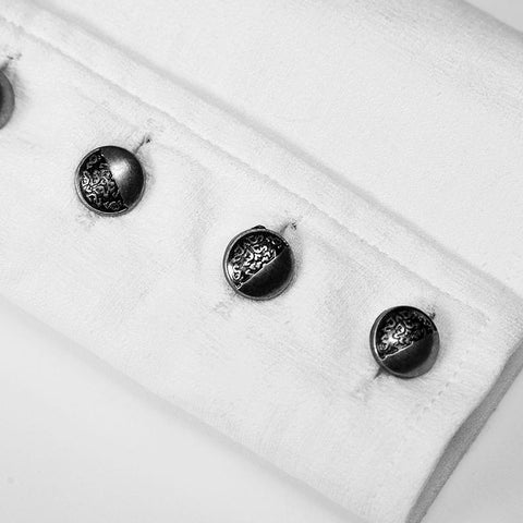 Retro Gothic Langarmhemd der Männer mit Disa Floret Kragen Design