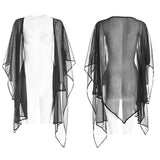 Täglicher Chiffon-Schal für Frauen mit schwarzer Sonnenbräune