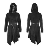 Persönlichkeit Punk Asymmetric Layered Knit Kleider mit Zauberer Hut