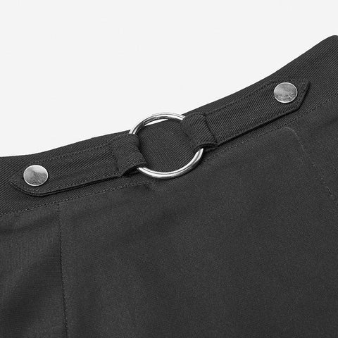 Punk High Taist Chiffon Translucent Long Split Rock