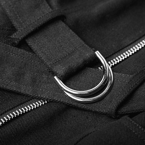 Personality Punk Metal Ein Pendel-Jeanskleid mit verstellbaren Schultergurten