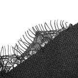 Punk Lace V-Kragen Back Cross Strap Strickpullover T-Shirt