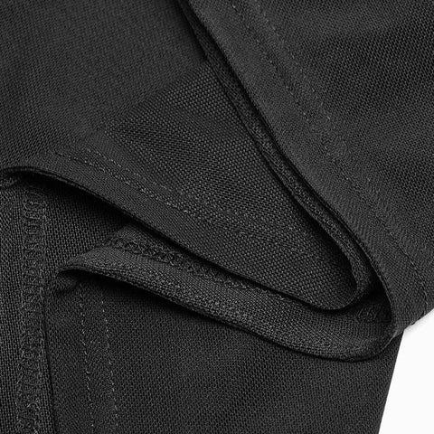 Dark Sexy V-Kragen Chiffon Mesh Stitching Kurz Punk Mantel Mit Kapuze