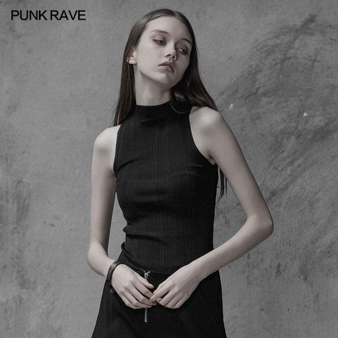 Sexy Cross Thin Roping Ice Silk Strick Punk Weste für Damen