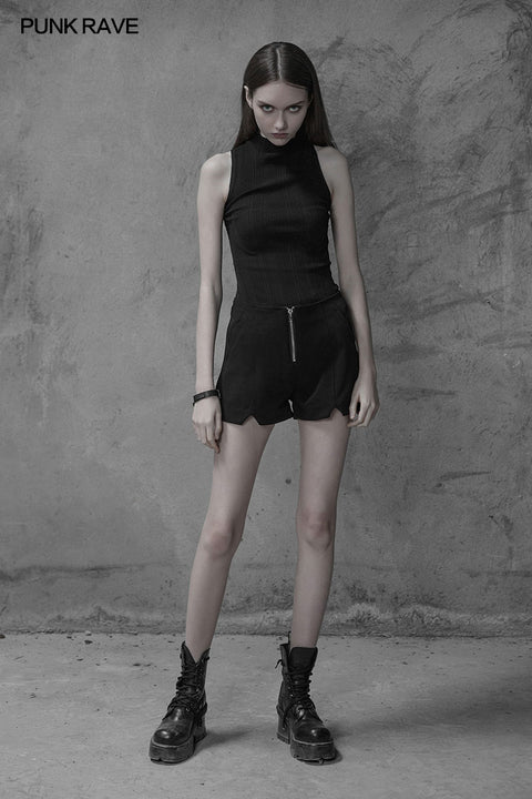 Sexy Cross Thin Roping Ice Silk Strick Punk Weste für Damen