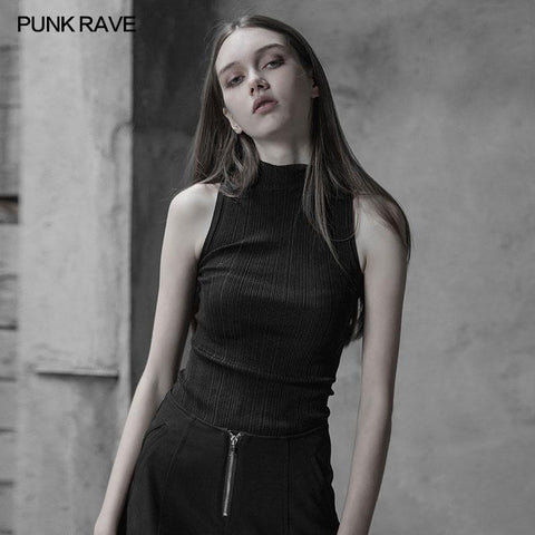 Sexy Cross Thin Roping Ice Silk Strick Punk Weste für Damen