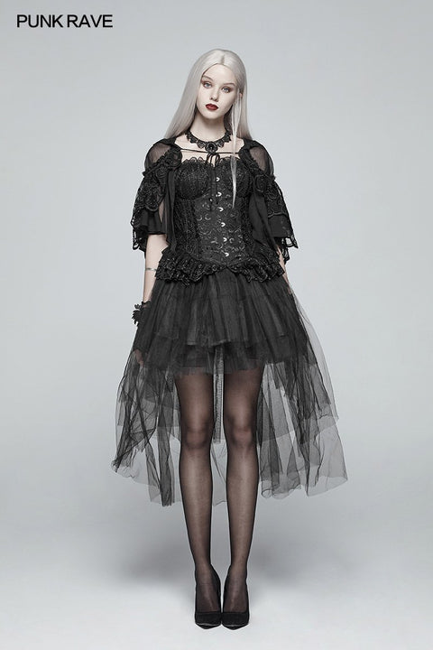 Lolita Transparent Spitze Kleiner Umhang Mit Kapuze