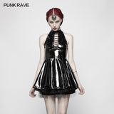 Sexy Punk Midnight Seduction Ärmelloser Minirock