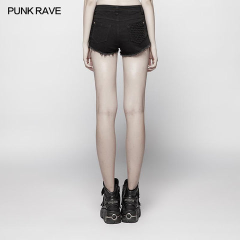 Steam Punk Slim Fit Mesh Ultra-Shorts