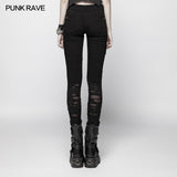 Punk Elastic Stitching Hose mit gebrochenem Loch