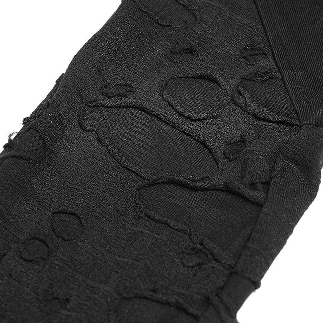 Punk Elastic Stitching Hose mit gebrochenem Loch