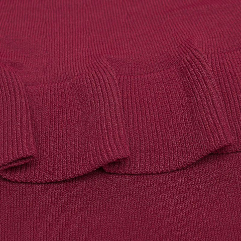 Off Shoulder Lotus Leaf Eisseidenkleid