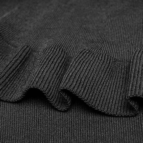 Off Shoulder Lotus Leaf Eisseidenkleid