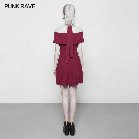 Off Shoulder Lotus Leaf Eisseidenkleid