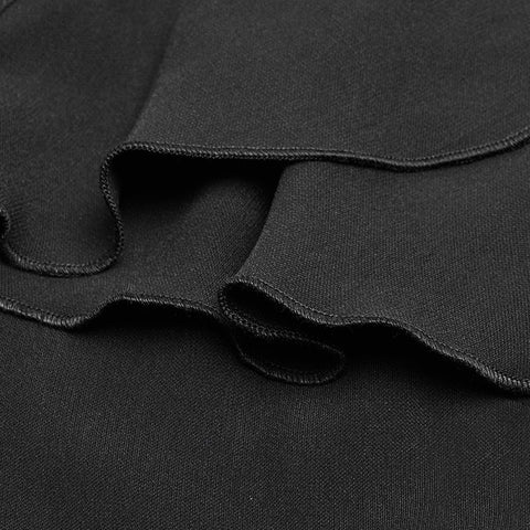 Punk Doppel Lotus Leaf Edge Bandage Kleid